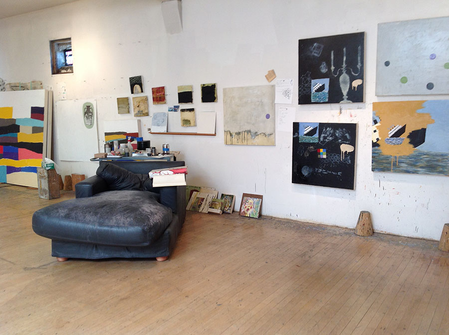 studio with works in progress