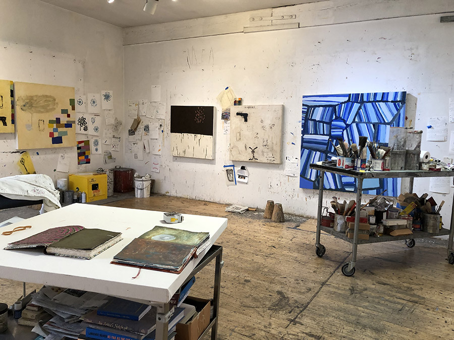 studio with works in progress